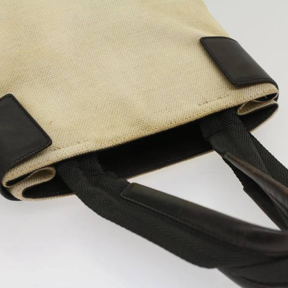 PRADA Hand Bag Canvas Beige Auth cl705 - Picture 6 of 16